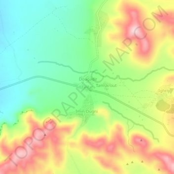Tinfat topographic map, elevation, terrain