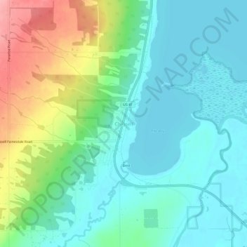 Chassell topographic map, elevation, terrain
