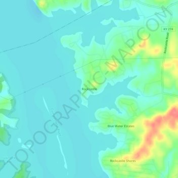 Rockcastle topographic map, elevation, terrain
