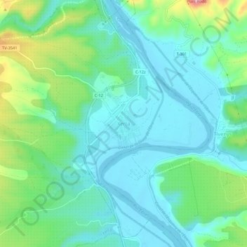 Xerta topographic map, elevation, terrain