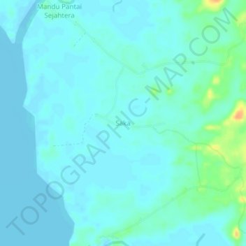 Saka topographic map, elevation, terrain
