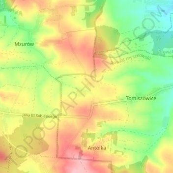 Kacin topographic map, elevation, terrain