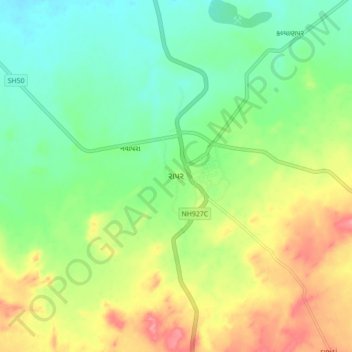 Rapar topographic map, elevation, terrain