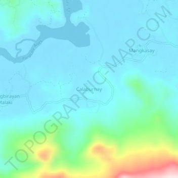 Calaburnay topographic map, elevation, terrain