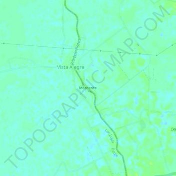 Margarita topographic map, elevation, terrain