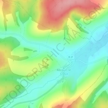 Le dehuet topographic map, elevation, terrain