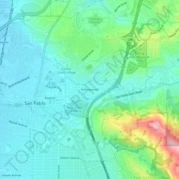 Rollingwood topographic map, elevation, terrain
