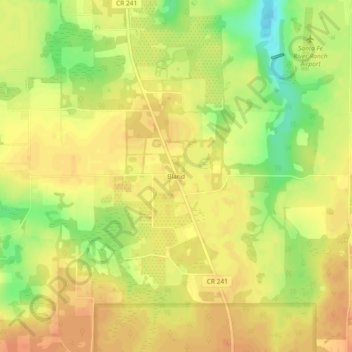 Bland topographic map, elevation, terrain