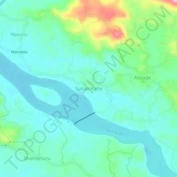 Sultan Katte topographic map, elevation, terrain