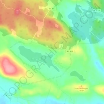 Gärdsmark topographic map, elevation, terrain