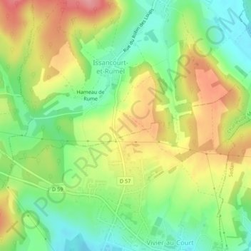 L'Homme Mort topographic map, elevation, terrain