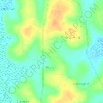 Buita topographic map, elevation, terrain