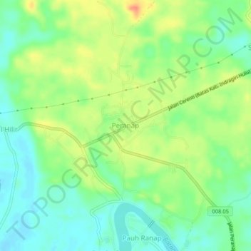 Peranap topographic map, elevation, terrain