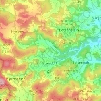 Waiganz topographic map, elevation, terrain