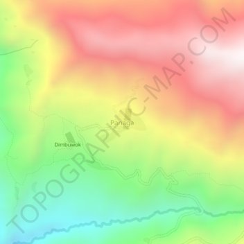 Panaga topographic map, elevation, terrain