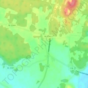 Bjärlöv topographic map, elevation, terrain