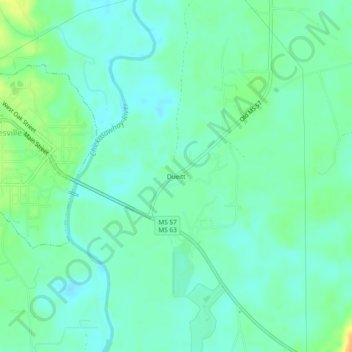 Dueitt topographic map, elevation, terrain