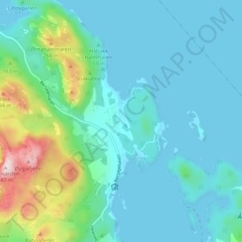 Bersagel topographic map, elevation, terrain