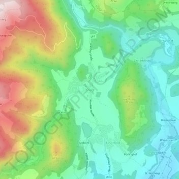 Kraig topographic map, elevation, terrain