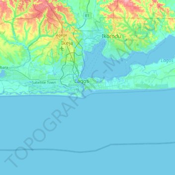 Victoria Island topographic map, elevation, terrain