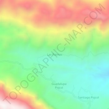 Las Palmas topographic map, elevation, terrain