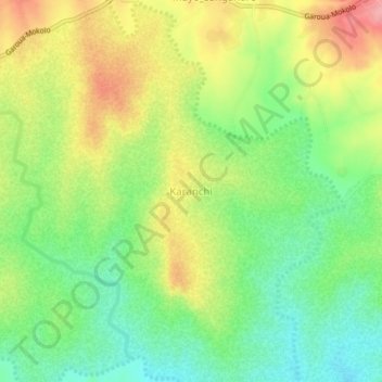 Karanchi topographic map, elevation, terrain