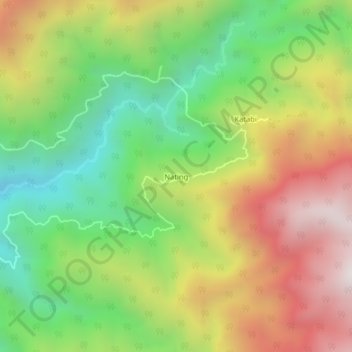 Nating topographic map, elevation, terrain
