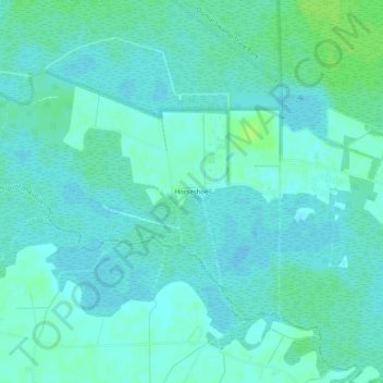 Horseshoe topographic map, elevation, terrain