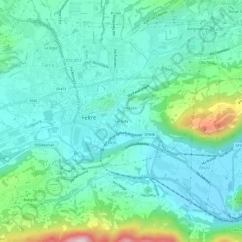 Seméda topographic map, elevation, terrain