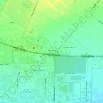 Owl Mobile Manor topographic map, elevation, terrain