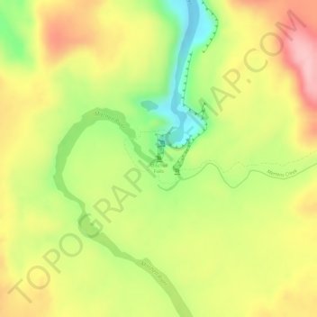 Mitchell Falls topographic map, elevation, terrain