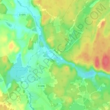 Skottene topographic map, elevation, terrain