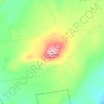 The Cobbles topographic map, elevation, terrain