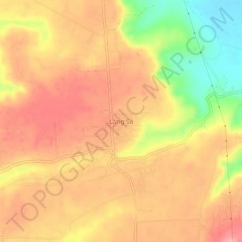 Làng Sá topographic map, elevation, terrain