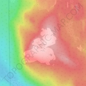 Vottovaara topographic map, elevation, terrain