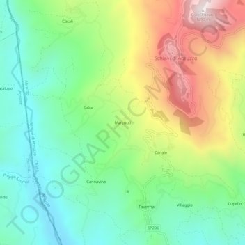 Marcucci topographic map, elevation, terrain