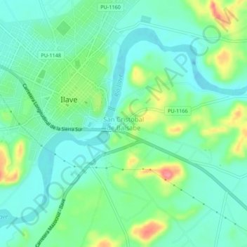 San Cristobal de Balsabe topographic map, elevation, terrain