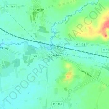Dösjebro topographic map, elevation, terrain