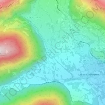 Laatsch topographic map, elevation, terrain