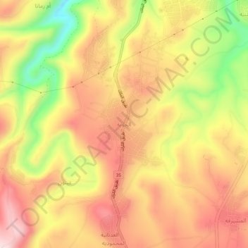 الحوية topographic map, elevation, terrain