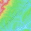 Backbone topographic map, elevation, terrain