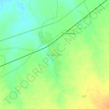 Haidarnagar topographic map, elevation, terrain