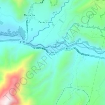 Chota topographic map, elevation, terrain