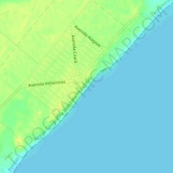 Balneário dos Prazeres topographic map, elevation, terrain