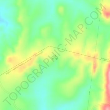 Morro do Tigre topographic map, elevation, terrain