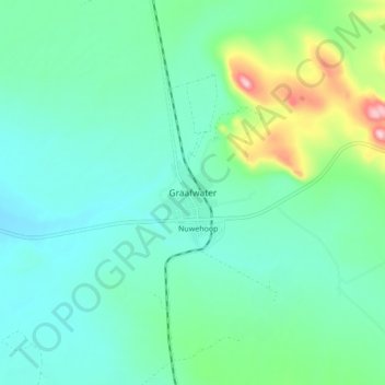 Graafwater topographic map, elevation, terrain
