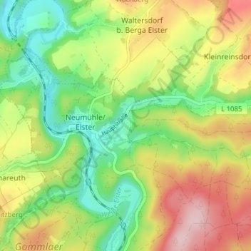 Grüne Eiche topographic map, elevation, terrain