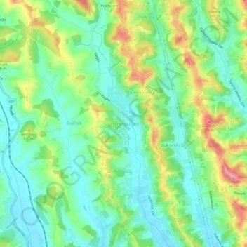 Jareninski Dol topographic map, elevation, terrain