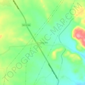 Turkapalle topographic map, elevation, terrain