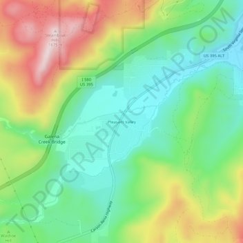Pleasant Valley topographic map, elevation, terrain